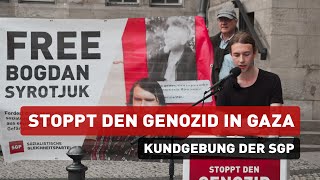 Stoppt den Genozid in Gaza – Kundgebung der SGP zur EuropaWahl in BerlinNeukölln [upl. by Aztilay119]