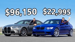 2021 BMW M3 vs The Cheapest E90 BMW M3 You Can Buy [upl. by Ricki143]