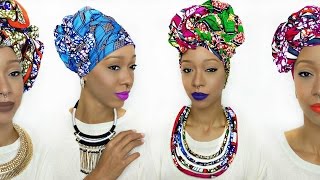 Head Wrap Tutorial  5 Different Ankara Styles [upl. by Yekim]