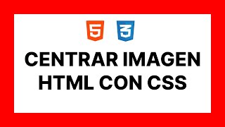 como CENTRAR una IMAGEN en HTML con CSS 🍀 [upl. by Trillby]