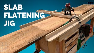 30min DIY Slab Flattening Router Sled with 12 sheet of Plywood [upl. by Hamford629]