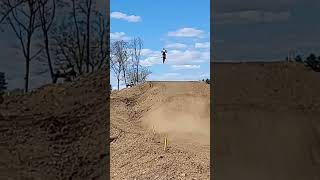 Wide Open on a 450  150ft  🚀 motocross insane jump yz450f bikelife [upl. by Pitchford]