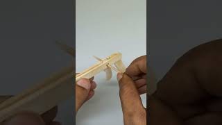 popsicle stick amp rubber band gun  easy to make [upl. by Marasco]