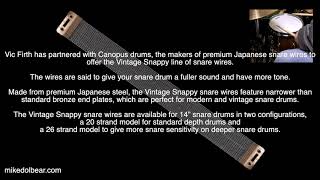 Vic Firth Vintage Snappy Snare Wires [upl. by Verada]