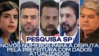 PESQUISA SP NOVOS NÚMEROS PARA A DISPUTA PELA PREFEITURA COM DADOS ATUALIZADOS [upl. by Constantino]