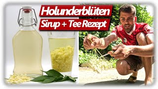 Holunderblütensirup selber machen  Rezept ohne Zitronensäure mit Zucker  Für Hugo Limo usw [upl. by Essenaj]