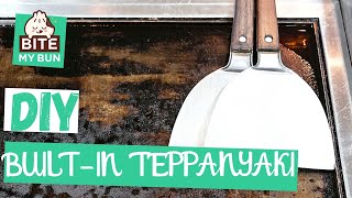 DIY TEPPANYAKI GRILL AT HOME How to make a built in Teppanyaki Hibachi grill [upl. by Ainafetse20]