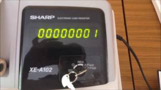 Sharp XEA102 Cash Register How to set printer into the Journal Mode [upl. by Stilwell]