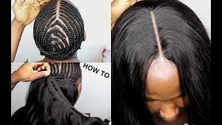 HOW TO DO Full Sew In WEAVE No Leave Out Tutorial Video For BEGINNERS [upl. by Demetrius424]