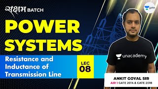 Resistance and Inductance of Transmission Line  Lec 8  Power Systems  GATE EEECE 2021 Exam [upl. by Bilicki]