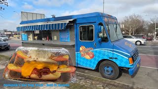 NYC LIVE Hot Dog’s at Dominicks Hot Dog Truck The Best in Queens [upl. by Eihcra]