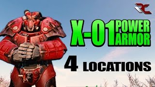 Fallout 4  X01 Power Armor Locations  How to to find the best power armor sets [upl. by Linehan]