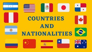 LOS PAÍSES Y NACIONALIDADES EN INGLES  PARTE I Pronunciación y Escritura [upl. by Antebi929]