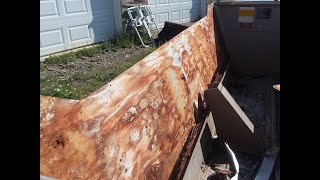 Aluminum Boat Transom Repair quotPart 1quot Transom Needs Plywood Replaced [upl. by Atims]