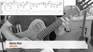 Fuel To Fire  Agnes Obel Fingerstyle Guitar  TAB [upl. by Cosma929]