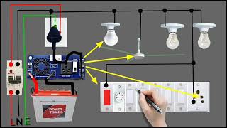 Inverter Connection For Home  How to Inverter Connection Wiring For Home  It s Electrical [upl. by Elleinad]