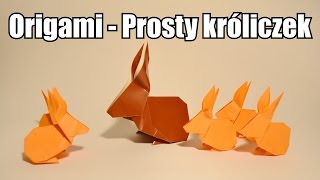 Origami  Prosty króliczek LINK DO NOWEJ WERSJI FILMU W OPISIE [upl. by Nnelg]