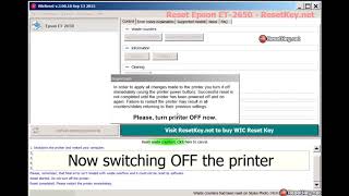 Reset Epson ET2650 printer  Red Light Blinking  by WIC Reset Tool [upl. by Lussi]