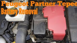 Peugeot Partner Tepee Battery Removal [upl. by Ahsenroc886]