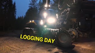 Logging Day Ponsse Scorpion [upl. by Xirdnek94]