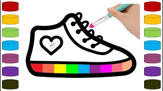 How to draw a cute shoe for children [upl. by Tennies167]