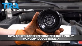 How To Replace Serpentine Belt Idler Pulley 19972004 Dodge Dakota [upl. by Anotyal]