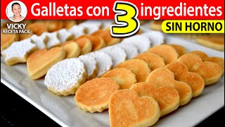 GALLETAS CON 3 INGREDIENTES SIN HORNO [upl. by Reedy]