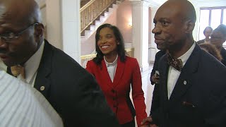 Former judge Tracie Hunter trying to get law license back after conviction jail term [upl. by Airrehs477]