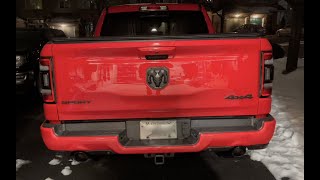 B2 Fabrication Oval Muffler Sound Comparison  2020 Ram 1500 Muffler Swap [upl. by Ahselak]