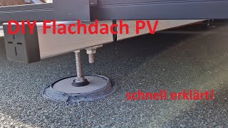 DIY Photovoltaik Montage auf dem Flachdach Garage Carport mittels Stockschrauben Schnell erklärt [upl. by Ymrej]