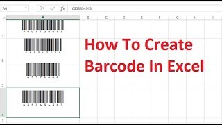 How to create barcode in Excel by simple way [upl. by Towney861]