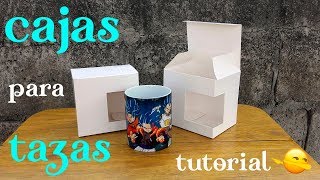 Cajas para tazas 🎁 TUTORIAL  medidas  100 recomendado 👉 sublimadas y personalizadas [upl. by Merdith861]