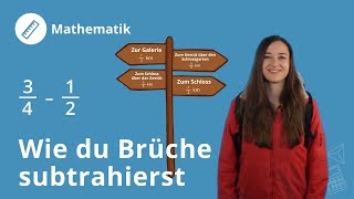 Brüche subtrahieren So geht´s  Mathe  Duden Learnattack [upl. by Ahseela704]