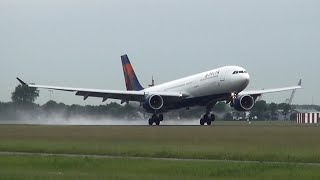 Delta A330 landing at Polderbaan [upl. by Weisbart308]