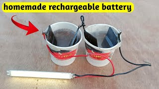 how to make rechargeable battery at home  homemade rechargeable battery [upl. by Ramin]