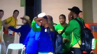 Bolt and Blake react to Wayde van Niekerk 400m WR [upl. by Hait]