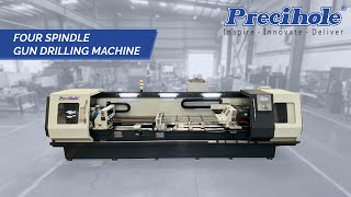 Precihole  Four Spindle Gun Drilling Machine  Deep Hole Drilling [upl. by Loydie862]