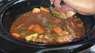 CARNE GUISADA EN OLLA DE COCCION LENTA [upl. by Brottman593]