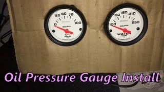 Auto Meter Electrical Oil Pressure Gauge Install on a LS1 240sx Drift Car [upl. by Ahsad822]