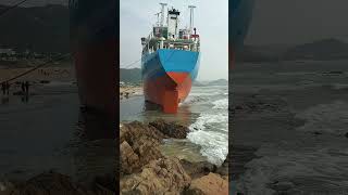 Ship launching to ocean 🌊 shorts ship adventure trending travel [upl. by Acey]