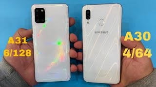 Samsung Galaxy A31 vs Samsung Galaxy A30 [upl. by Nyltyak]