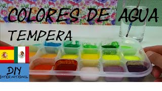 CÓMO HACER PINTURA DE AGUA CASERA  TÉMPERA  TUTORIAL DIY [upl. by Kcinnay]