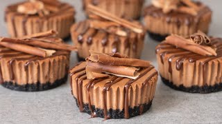 Mini Chocolate Cheesecakes Recipe [upl. by Notrom607]