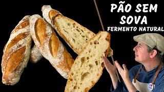 Pão sem Sova  Fermentação Natural  Método fácil [upl. by Enyale]