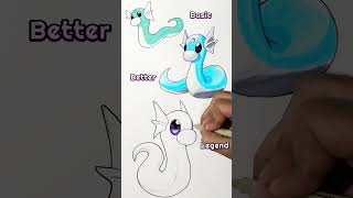 Drawing Dratini dragonite in Different Levels [upl. by Debbee151]