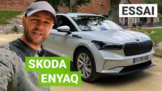 Essai Skoda Enyaq 60  la nouvelle référence des SUV électriques [upl. by Anitsim]