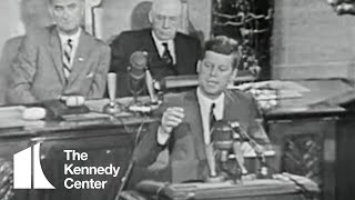 JFKs Famous Speech to Congress on Space Exploration 1961  The Kennedy Center [upl. by Nairadas]