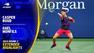 Casper Ruud vs Gael Monfils Extended Highlights  2024 US Open Round 2 [upl. by Albemarle]