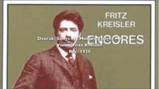 Fritz Kreisler plays Dvoraks Songs My Mother Taught Me [upl. by Asetal17]