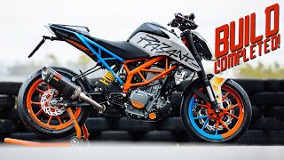 SICKEST STREETBIKE OF 2019 Duke 390 street build  part 4  RokON vlog 80 [upl. by Dazraf]